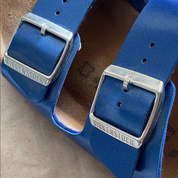 Birkenstock Women’s  Metallic Blue Sandals - Picture 2 of 5